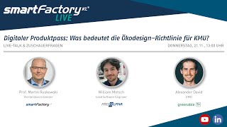 SFKL LIVE Talk Digitaler Produktpass Was bedeutet die ÖkodesignRichtlinie für KMU [upl. by Burlie]