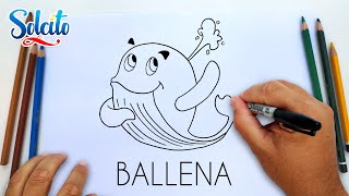 Solcito ☀️  Cómo dibujo Una ballena ✍ con Braian Ruiz Ilustraciones [upl. by Hsuk]