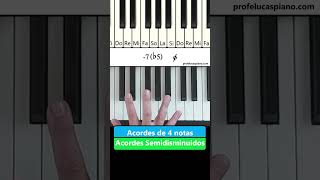 Acordes de 4 notas quotSemidisminuidosquot pianoparaprincipiantes pianotutorial pianochords acordes [upl. by Notkcorb]