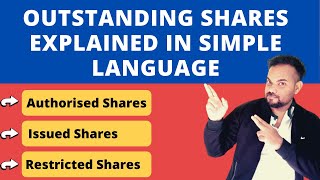 Explained Outstanding shares in HindiAuthorised SharesIssued shares2021 [upl. by Ecnerrot]