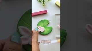 Lily pad with water 💦🌊 drops lilypad diy art clayart clay [upl. by Zul]