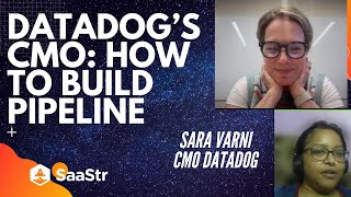 Datadogs CMO Sarah Varni quotBuilding Pipeline Balancing Sales Inbound and Partnershipsquot [upl. by Anwahsed]