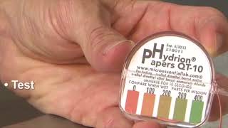 How to Use Hydrion Plastic pH Strips [upl. by Pedrotti]