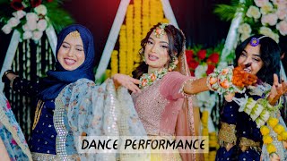 Holud Dance Performance Best Dance Performance by Beautiful Bride Best Wedding Performance 2024 [upl. by Ahsened]