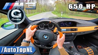 650HP BMW M3 E92 GPower SUPERCHARGED POV by AutoTopNL [upl. by Nasya]