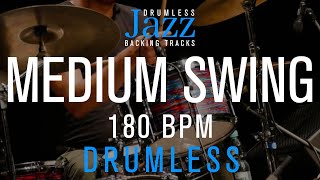 Swing  Medium Tempo Jazz Drumless Backing Track  180 Bpm [upl. by Ardnac201]