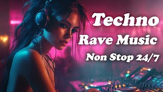 Electrifying Techno Rave Music Rhythms 247 DJ Mix [upl. by Sivaj494]