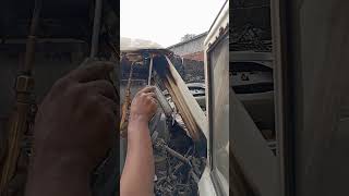 Bolero front glass frame cutting✂ car viral youtubeshorts [upl. by Dorina]