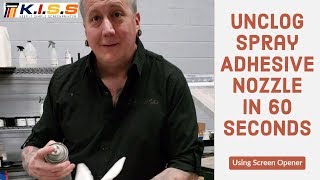 Unclog Spray adhesive nozzle in 60 Seconds [upl. by Eirroc786]