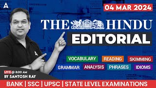 The Hindu Editorial Analysis  The Hindu Vocabulary by Santosh Ray  Vocabulary for Bank amp SSC Exams [upl. by Ibrahim]