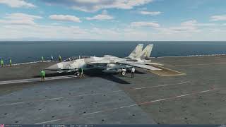 DCS F14B Tutorial 3  Carrier Takeoff [upl. by Dranyam925]