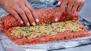 Minced meat roulade for holidays  easy and cheap recipe [upl. by Chap925]