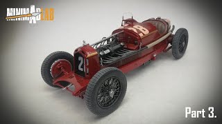 Alfa Romeo 8C 2300 Monza  112 Italeri model kit build Part 3 [upl. by Ilrak362]