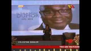 Celestine Donkor sings u raise me up for Komla Dumor [upl. by Ynavoeg]