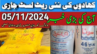 Fertilizer Price Today in Pakistan  FFC Engro Urea DAP Nitrophas Khad Rate Today Mazhar Agri Info [upl. by Yrolam]