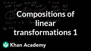 Compositions of linear transformations 1  Matrix transformations  Linear Algebra  Khan Academy [upl. by Danby]