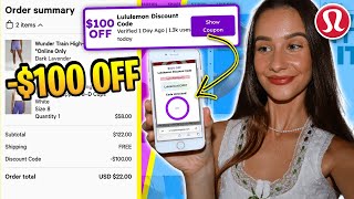 How I saved 100 using this Lululemon Discount Code and got FREE CLOTHES 🛍️ Lululemon Promo Code [upl. by Fabrice]