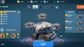 Sheriff Demeter  Damper Deceiver  War Robots Gameplay [upl. by Dorice803]