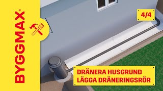 Dränera husgrund del 4 lägga dräneringsrör [upl. by Ful]