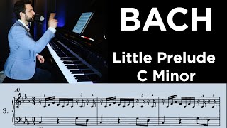 Tutorial BACH Little Prelude in C Minor BWV 999 [upl. by Strepphon]