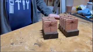 The easiest way to make Coasters with bases from scrap [upl. by Nauqahs131]