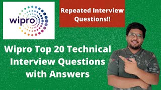 Wipro Top 20 Technical Interview Questions With Answers  Repeated Questions 🔥🔥 [upl. by Selene]