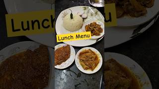 Lunch Menu shorts lunch lunchmenu rice pomfretfishcurry [upl. by Alverson]