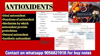 ANTIOXIDENTS FOOD ADDITIVE part 1 [upl. by Nosyerg]