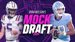 2024 NFL Mock Draft QBs go in top 3 picks  CBS Sports [upl. by Kreager]