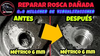 🔩TRUCO  REPARAR ROSCA DAÑADAdel mismo diámetro😍 [upl. by Darlleen]