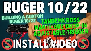 Ruger 1022 Trigger Upgrade  TandemKross Manticore Drop In Adjustable Trigger Assembly Install [upl. by Hayarahs944]