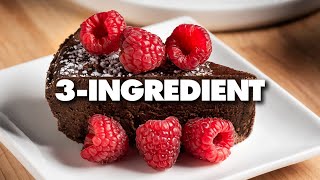 3Ingredient Flourless Chocolate Cake Recipe [upl. by Ybrik571]