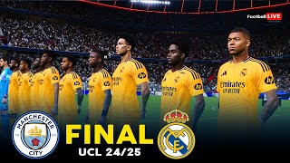 MAN CITY vs REAL MADRID  2425 UEFA Champions League  Full Match All Goals Realistic PES Gameplay [upl. by Bram821]