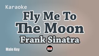 Fly me to the moon Karaoke  Frank Sinatra  Jazz Acoustic with Lyrics  Male Key [upl. by Aleik462]