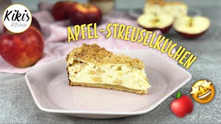 ApfelStreuselkuchen 😋 Apfelkuchen mit Quark  Kikis Kitchen [upl. by Ley]