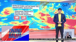 Bagyong KristinePH malawak ang kaulapang dala October 21 2024  Unang Balita [upl. by Ijic]