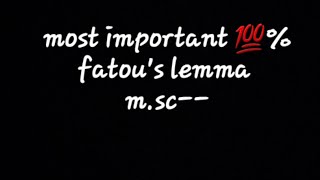 fatous lemma  in measure theory  very easy explanation [upl. by Scharaga]