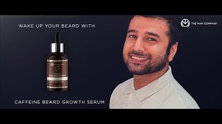 Caffeine Beard Growth Serum With Coffee Arabica amp Biotin  The Man Company [upl. by Ateekram353]