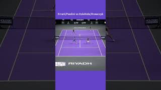 WTA Finals 2024 Doubles R1 ErraniPaolini vs DolehideKrawczyk 2 wtafinals highlights wta [upl. by Broeker]