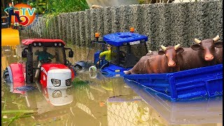 BRUDER Farm Traktor mud McCORMICK RC New Holland  Rescue mission [upl. by Amelita290]