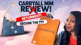 RETURNED THE CARRYALL SHARING MORE LOUIS VUITTON UNBOXING SECRETS INSTEAD [upl. by Godart]