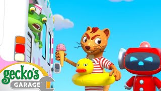 Emergency Ice Cream Adventure  Geckos Garage  Trucks For Children  Cartoons For Kids [upl. by Jarib193]