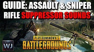 GUIDE The TRUTH Behind AR amp SR SUPPRESSOR SOUNDS  PLAYERUNKNOWNs BATTLEGROUNDS PUBG [upl. by Llednek]