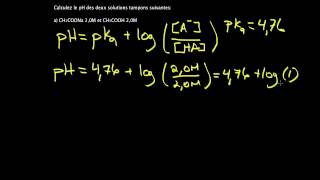 Acides et bases  Solutions tampons  Exercice 1 [upl. by Sprague]