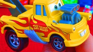 Cars 2 Funny Car Mater Drag Racing diecast VS Drag Star Mater Mattel Toys Disney Pixar Toy Review [upl. by Ravens]