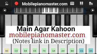 Main Agar KahoonTumko Paya Hai To Jaise Easy amp Slow Piano Tutorial Piano NotesPiano Keyboard [upl. by Repmek]