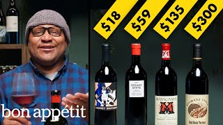 Sommelier Compares Cheap vs Expensive Wines 18300  World of Wine  Bon Appétit [upl. by Esinal]