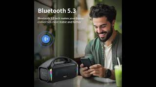 Tribit Portable Bluetooth Speaker 90W StormBox Blast Outdoor Wireless Speaker IPX7 Waterproof Party [upl. by Litsyrk706]