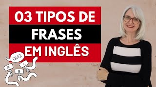 TIPOS DE FRASES EM INGLÊS PARTE 1 [upl. by Burnett928]