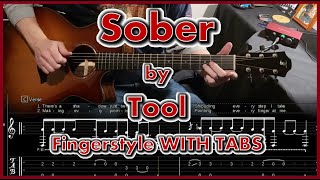 Sober  Tool Fingerstyle Guitar Cover with Tabs [upl. by Aibos356]